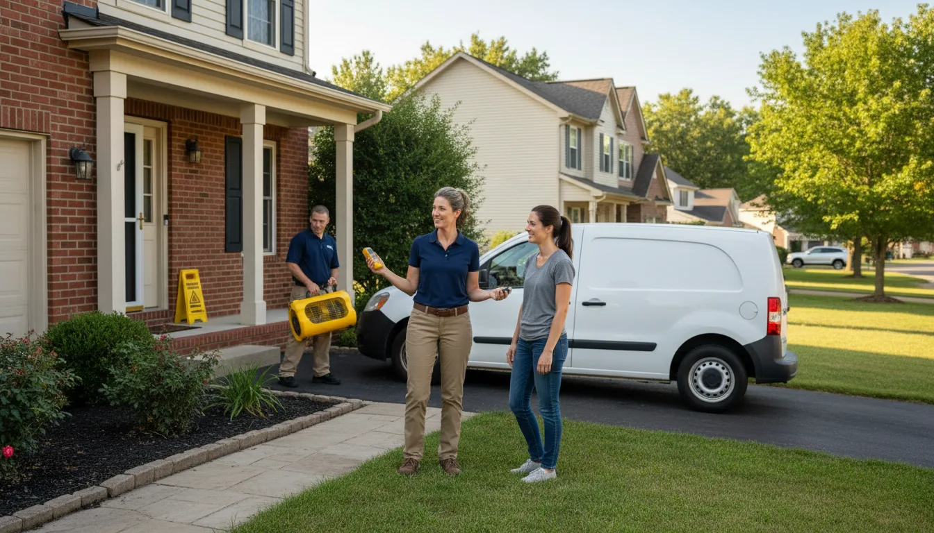 Residential water damage restoration in Los Indios, TX